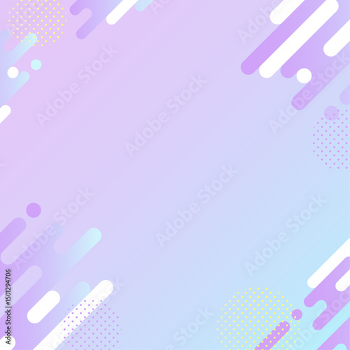グラデーションのポップな柄の背景イラスト（紫色・水色）