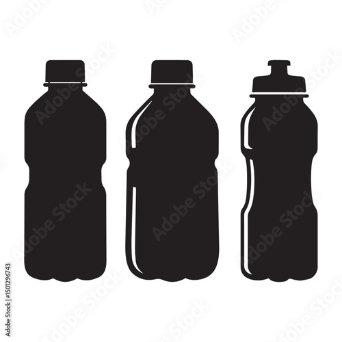 set of plastic bottles