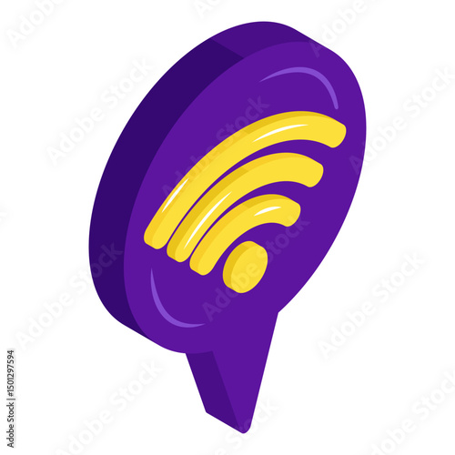 Creative design icon of wifi location 