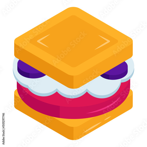 Modern design icon of sandwich 
