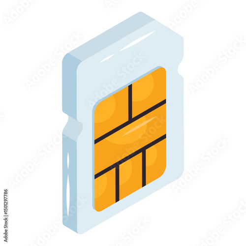 A creative design icon of mobile sim 