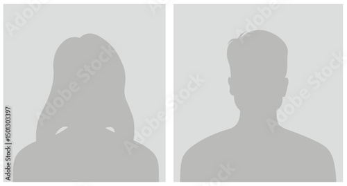 Simple Gray Avatar Icons Representing Male And Female Profiles. Vector Minimalist Design With A Professional Touch 