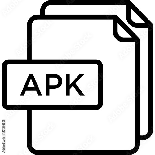 Apk file line icon
