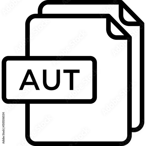 Aut file line icon