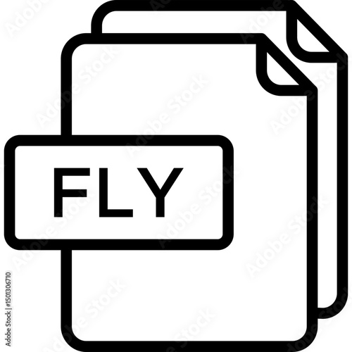 Fly file line icon