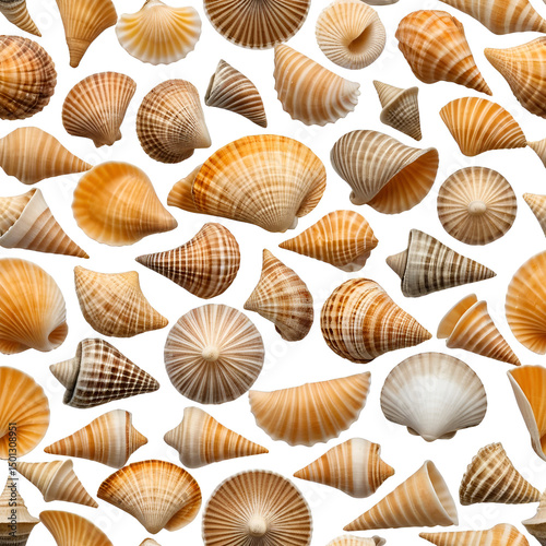 Sea shells (Cephalaspidea)bulla ampulla shell isolated on a white background