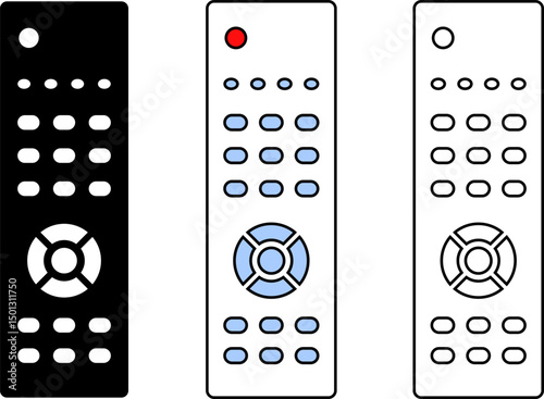 remote control icon. Television control by remote. Electronic device. Using tv control sign. Tv keypad business concept.  technology concept
