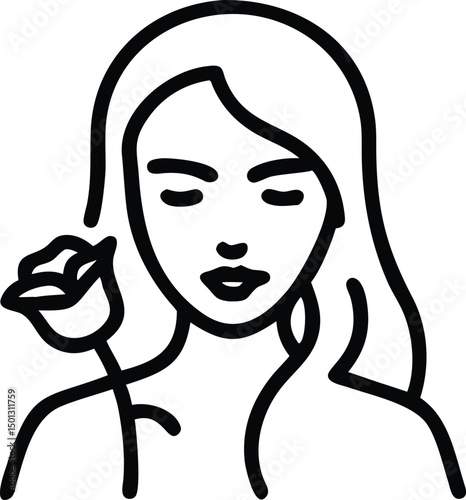 Dramatic silhouette portrait capturing a woman with long flowing hair and close up shot