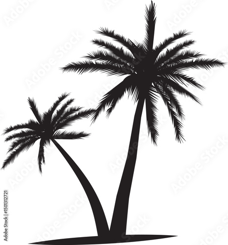 silhouette of palm trees