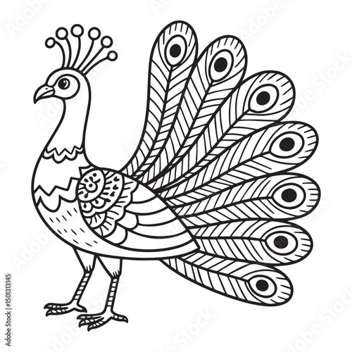 Elegant form and vibrant plumage, set against a clean white background.