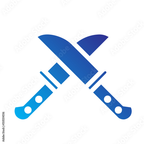 Knife and bone icon for Qurbani
