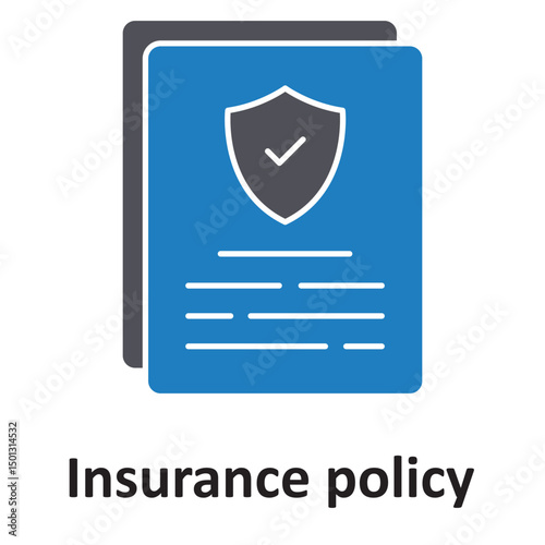Insurance policy :Vector Icon which can easily modify or edit