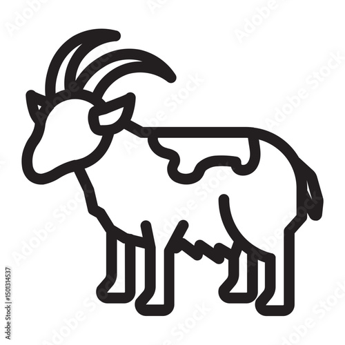 Goat icon for animal sacrifice in Eid al-Adha