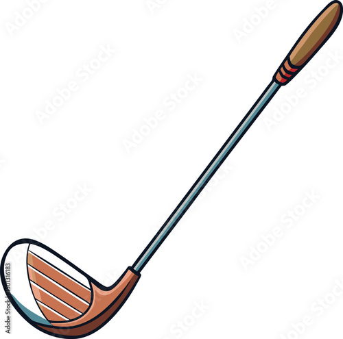 Hockey Stick Cartoon Illustration - Ice Hockey Sports Equipment, Wooden Hockey Stick Drawing, Athletic Gear Vector, Clipart, Hockey Stick Art Image, Rink, Puck, Competition, Player, Game
