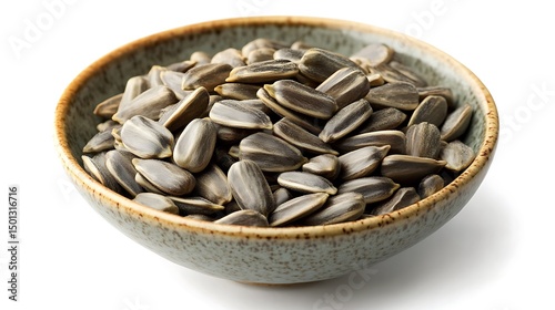 Sunflower Seeds in a Ceramic Bowl