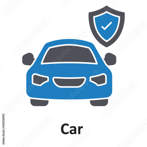 Car insurance :Vector Icon which can easily modify or edit