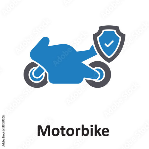 Motorbike insurance :Vector Icon which can easily modify or edit