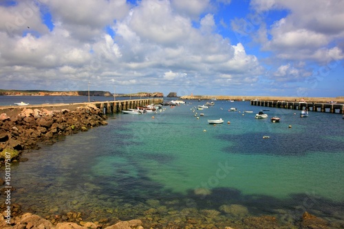 View of the fishing harbour of Sagres in southern Portugal
