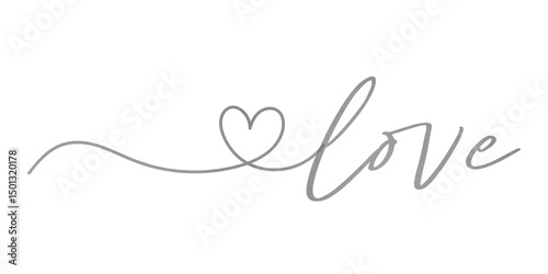handwritten lettering love with love.