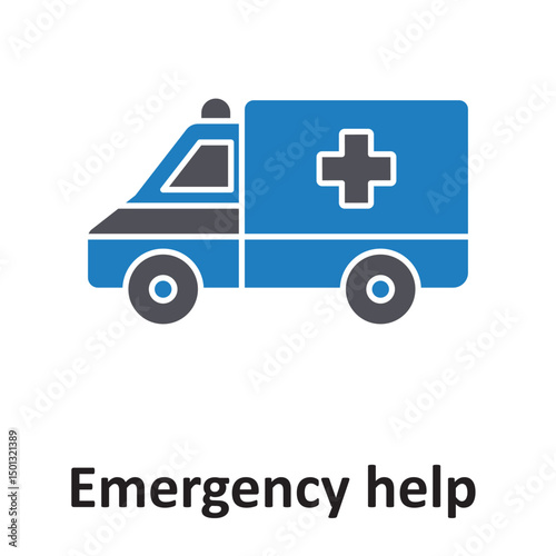 Emergency help :Vector Icon which can easily modify or edit