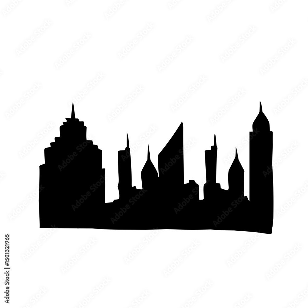 Naklejka premium City ​​Silhouette Illustration