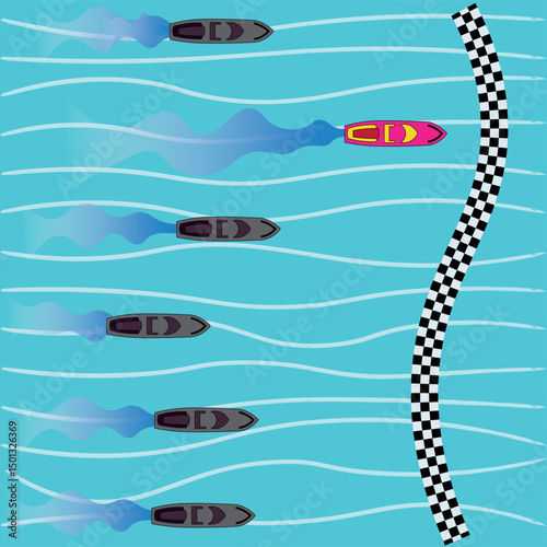 vector illustration about daring to be different from others and going first to see opportunities, suitable for business themes, mindset, innovation and daily life