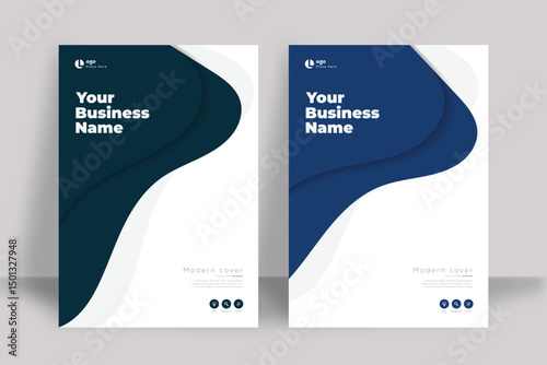 Modern A4 Cover For Flyer Brochure Annual Report Design Template