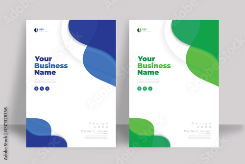 Modern A4 Cover For Flyer Brochure Annual Report Design Template