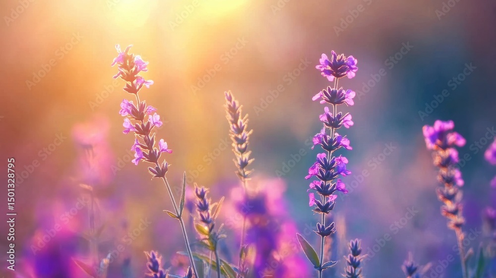Fototapeta premium Blue Vervain – Herbal Remedy for Stress, Fevers, and Inflammation 