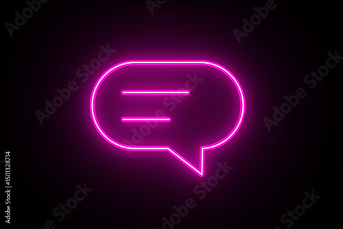 Photos Neon chat icon