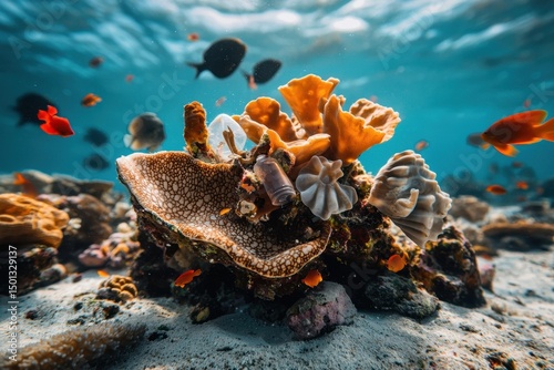 Coral reef restoration initiative underwater ecosystem nature photography marine environment close-up conservation efforts to revive coral life photo