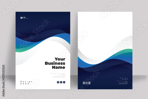 Modern A4 Cover For Flyer Brochure Annual Report Design Template