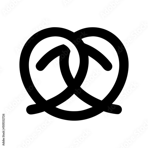 Pretzel illustration in a minimalist style on a white background
