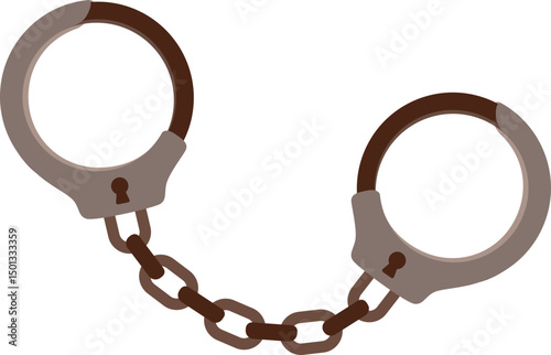 Handcuffs Illustration Symbolizing Law Enforcement