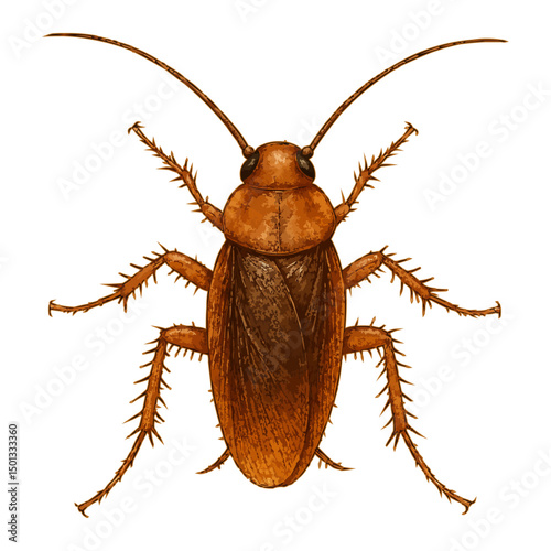 Realistic 4K Cockroach Illustration