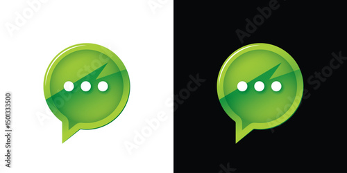 Chat icon. Message icon. Original vector illustration in vintage style.