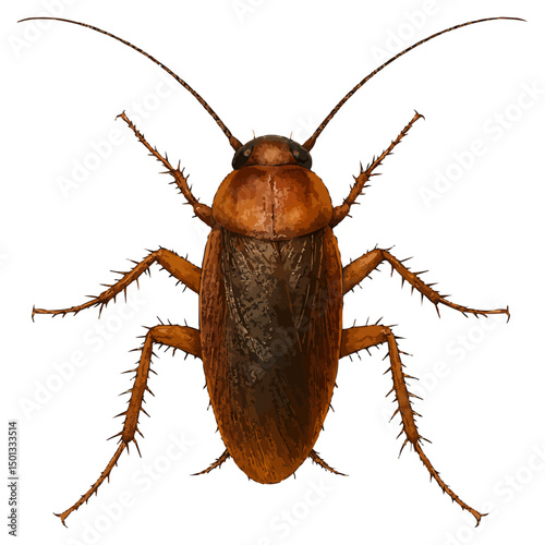 Realistic 4K Cockroach Illustration