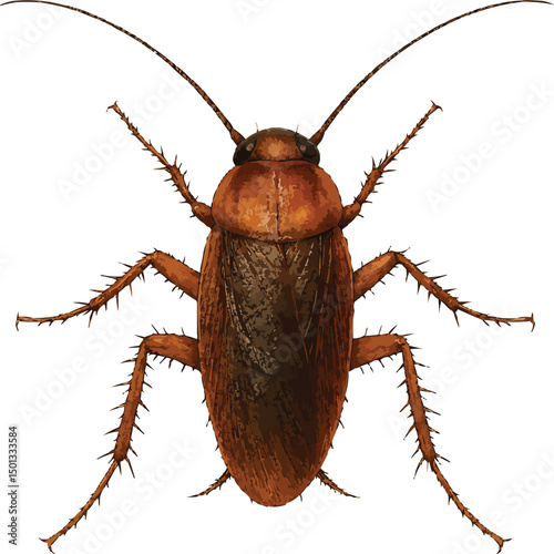 Realistic 4K Cockroach Illustration