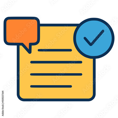 fact check real idea flat color vector illustration template design