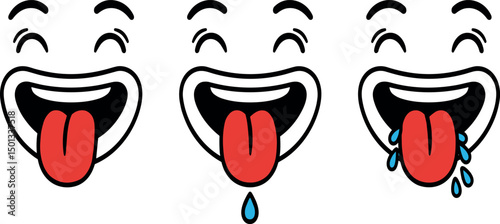 Yummy Face smile icon. delicious emoji, Vector illustration