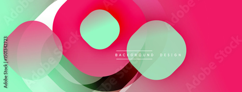 Abstract fluid shapes, vibrant colors blend. Modern design elements create dynamic composition. Gradient effects enhance visual appeal.