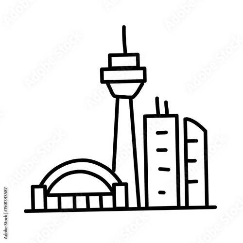 Landmark Line vector