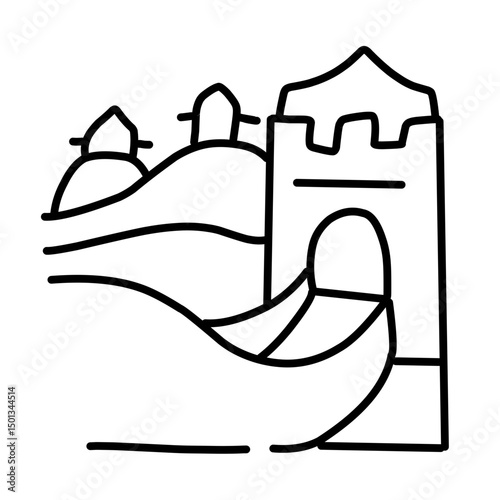 Landmark Line vector