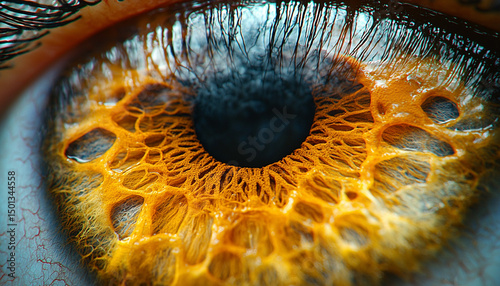  Extreme Close-Up of Eye Retina Cells – Photoreceptor Detail in 32K Scientific Medical Imagery photo