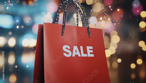 Red Shopping Bag Sale: Festive Night Shopping Spree
