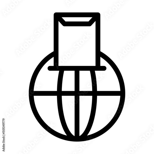 vote yes line icon