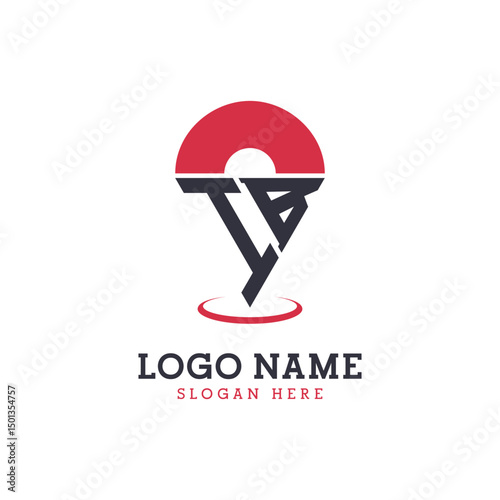 IB Location Icon Design. Modern IB Pinpoint Logo for Navigation, Map Apps, and Location Based Businesses