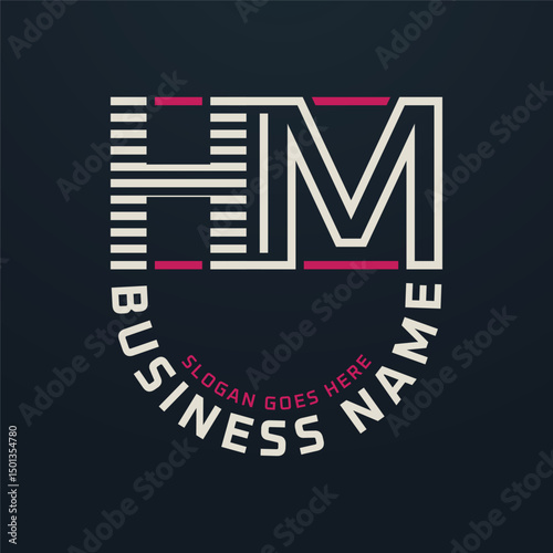 Letter HM Premium Logo Design, HM Modern Business Logo Design