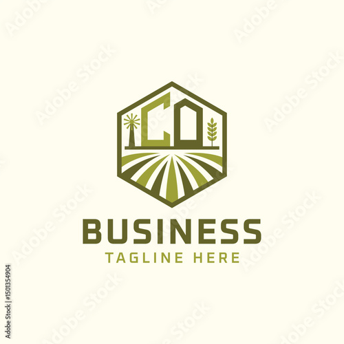 CO Farm Logo Design | Modern CO Agro Logo for Eco-Friendly Sustainable Businesses