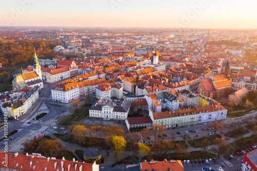 Fototapeta Naklejka Na Ścianę i Meble -  Aerial view on the city Kalisz. Poland. High quality photo